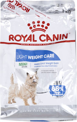 Royal Canin Light Weight Care Mini 1kg Trockenfutter Diät für erwachsene Hunde kleiner Rassen mit Mais, Geflügel und Reis