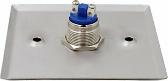 Secukey Complete Wall Push Exit Button with Frame 3A Silver SCK-CBUTTON2