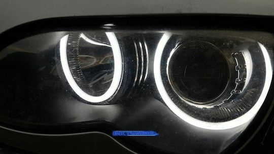 Кръг Ангелско Око за Фар на Автомобил 12V BMW E46 Бял Цвят