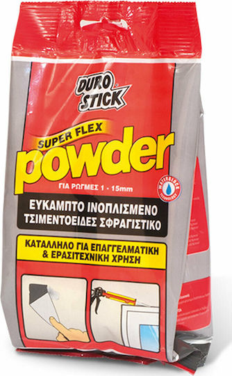 Durostick Super Flex Powder Τσιμεντόστοκος Ακρυλικός Εύκαμπτο Ινοπλισμένο Τσιμεντοειδές Σφραγιστικό για Ρωγμές 1-15mm Λευκός 250gr