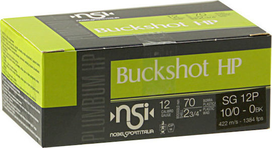 Nobel Sport Φυσίγγια Plumbum HP Buckshot 12βολα 32gr 10τμχ