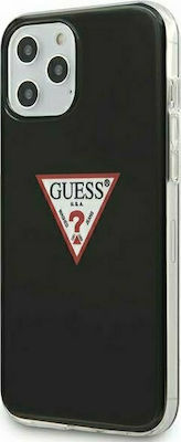 Guess Triangle Collection Plastic Back Cover Black (iPhone 12 / 12 Pro)