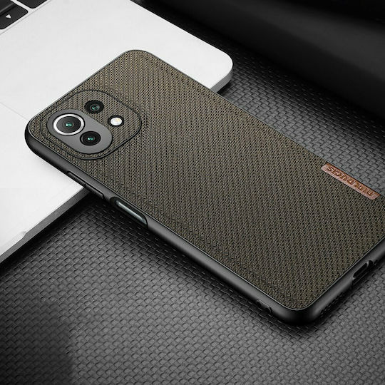 Dux Ducis Fino Back Cover Silicone / Fabric Green (Xiaomi Mi 11 Lite / 11 Lite 5G / 11 Lite 5G NE)