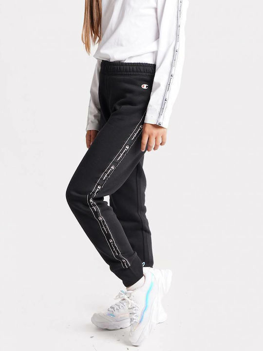 Kinder Trainingshose Schwarz 1Stück Rib Cuff