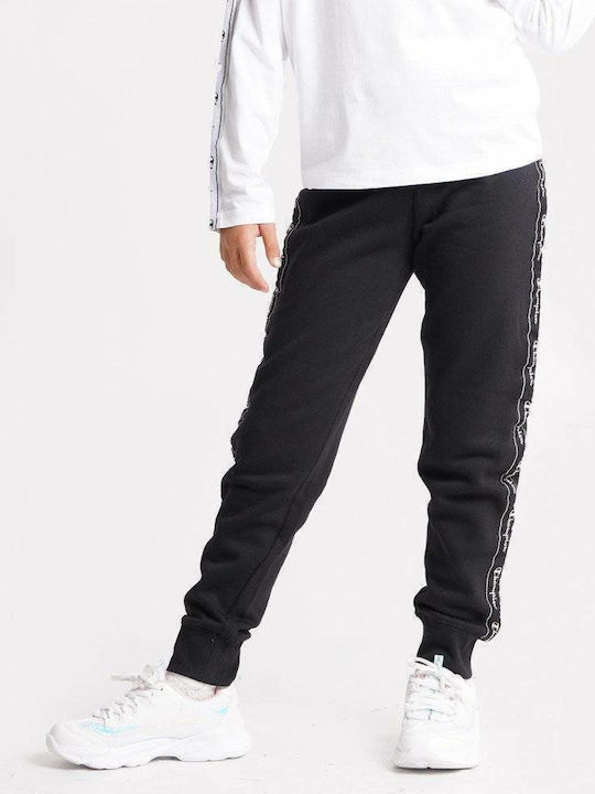 Kinder Trainingshose Schwarz 1Stück Rib Cuff