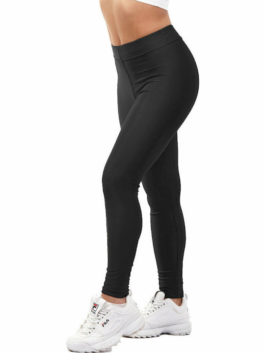 Women's Long Legging Shiny & High Waisted Black