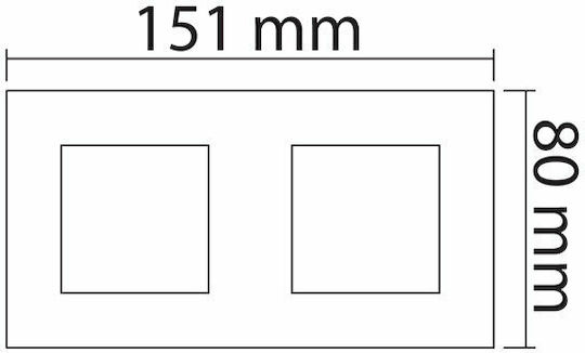 Aca Modys Switch Frame 2 Positions Horizontal Installation in Beige Color 10101431633
