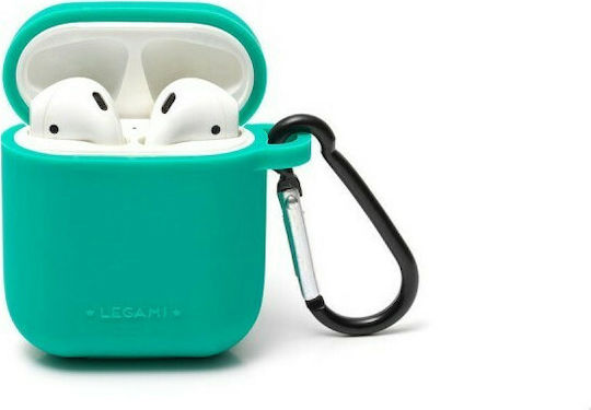 Legami Milano 'n Go Kit Set with Hook in Turquoise color for Apple AirPods 1 / AirPods 2