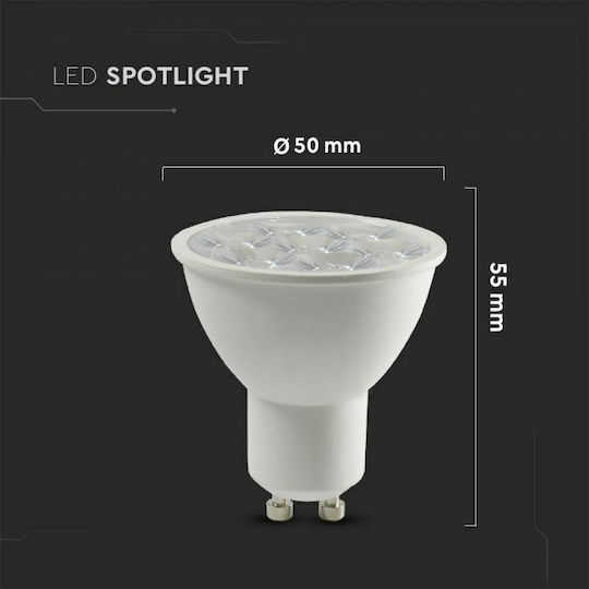 V-TAC LED-Lampe 6W für Fassung GU10 und Form MR16 Naturweiß 500lm