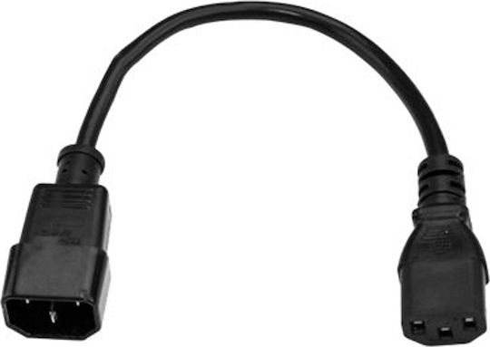 StarTech IEC C14 - IEC C13 Cable 1m Μαύρο PXT1001M