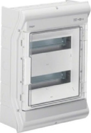 Hager Vector Wall mounted Waterproof 12-Elements Fuse Box with 2 Rows W310xH427xD151mm