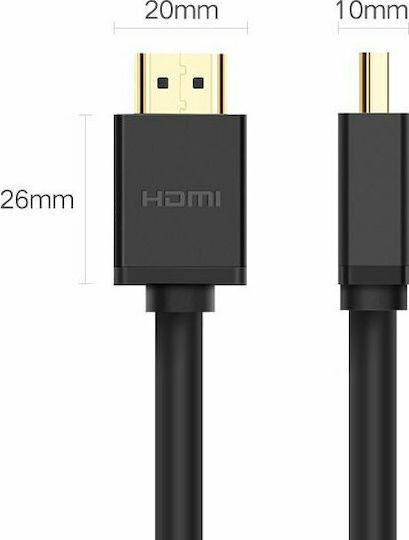 Ugreen HDMI 2.0 Premium Hochgeschwindigkeits 4K 60Hz HDR Kabel HDMI-Stecker - HDMI-Stecker 10m Schwarz