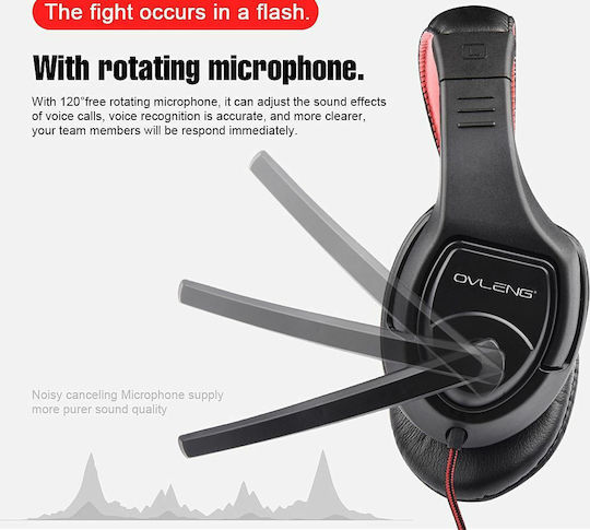 Ovleng OV-P1 On Ear Gaming Headset με σύνδεση 3.5mm