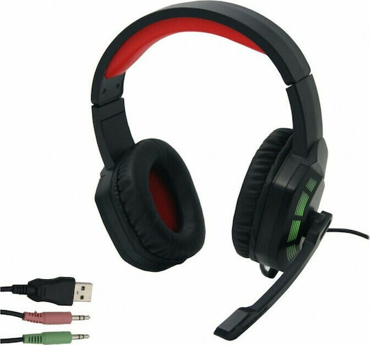 Andowl Q-E6 Über Ohr Gaming-Headset mit Verbindung 3,5mm / USB Schwarz