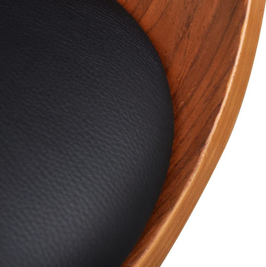 Dining Room Artificial Leather Armchair Black / Brown 59.5x51x72cm 2pcs