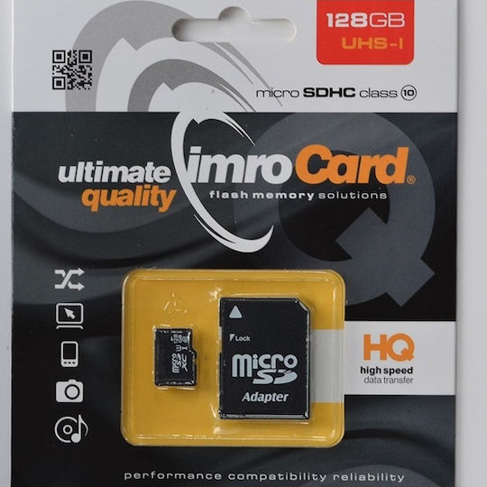 IMRO microSDXC 128GB with Adapter microSDXC 128GB U1 UHS-I με αντάπτορα