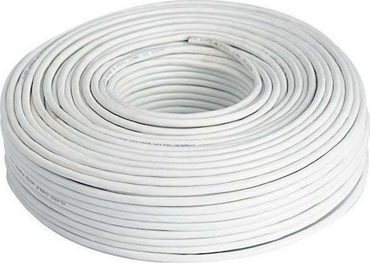 Eurolamp Power Cord with 2x1.5mm² Cross Section in White Color 1m Flexible