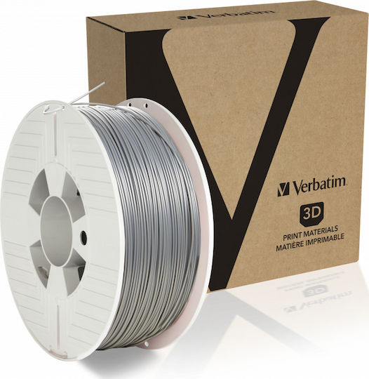 Verbatim PLA 3D Принтер Филамент 1.75мм Сребрист/Металик Сив 1кг 1бр Макарa