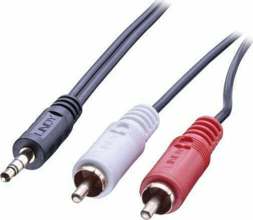 Lindy Lindy 3.5mm Male to RCA Male Audio Cable Black 1m