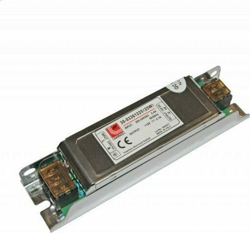 Adeleq Τροφοδοτικό LED IP20 Ισχύος 25W με Τάση Εξόδου 12V