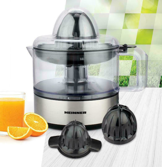 Heinner Electric Juicer 30W with 500ml Capacity Inox Gray