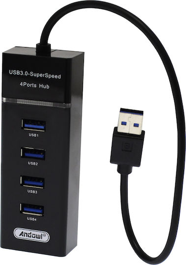 Andowl Hub 4 Porturi USB 3.0 cu Conectare USB-A