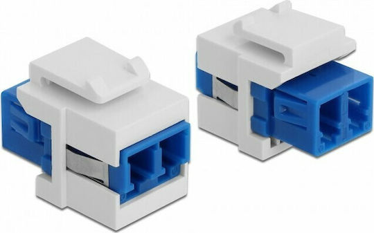 DeLock Lc Duplex Singlemode Keystone Blue/White