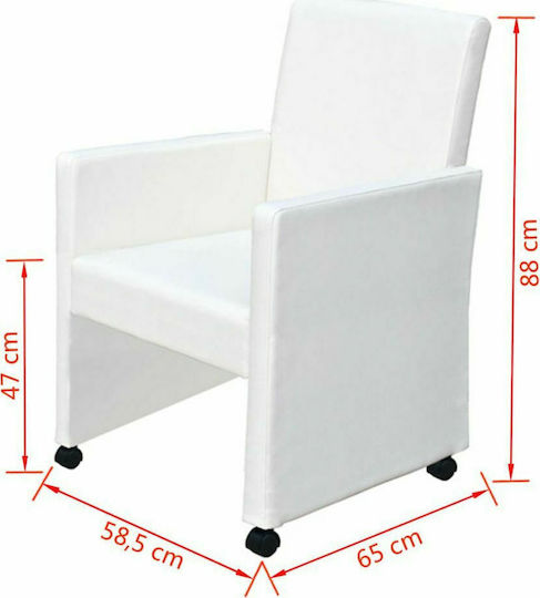 Fotolii Sala de mese Albe 4buc 58.5x65x88buc