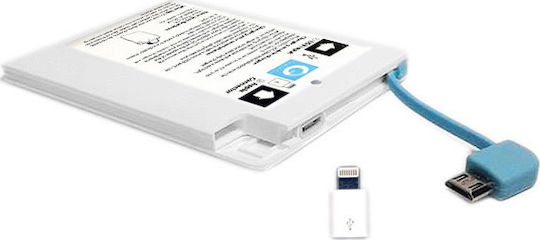 GRAB N GO GNG-110 Power Bank 2600mAh mit USB-A Anschluss Weiß