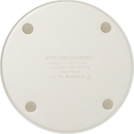 Andowl Kabelloses Ladegerät (Qi Pad) 15W Weißs (Q-PD20)