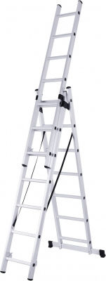 GeHock Dreifach Kombinationsleiter Aluminium