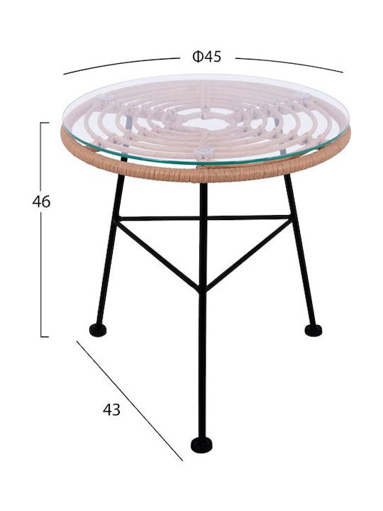 Set Camera De Zi Pentru Spații Exterioare Mici 3 Piese Bej