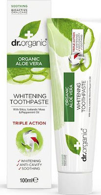 Dr.Organic Aloe Vera Whitening Zahnpasta für Aufhellung & Hohlräume 100ml