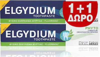 Elgydium Phyto Pastă de dinți împotriva plăcii dentare 2x75ml