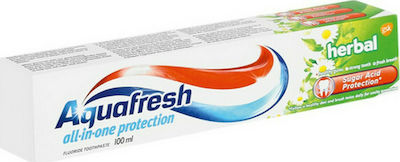 Aquafresh All in One Protection Οδοντόκρεμα για Πλάκα & Τερηδόνα Herbal 75ml