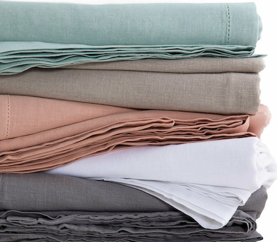 Nef-Nef Homeware Față de masă Cotton-Linen Aqua 150x250buc