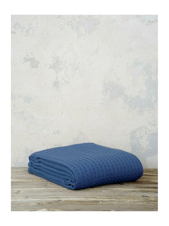 Nima Blanket Pique Queen 220x240cm Habit Navy Blue