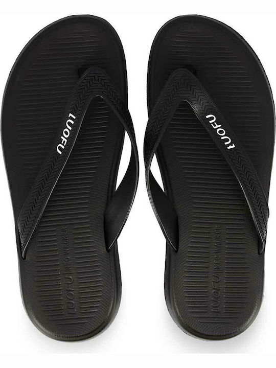E6203-A01 Herren Flip Flops Schwarze