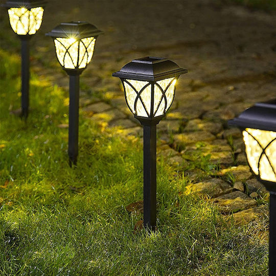 GloboStar Set of 6 Spiked Solar Light Lanterns 1W 100lm Warm White 3000K with Photocell IP65