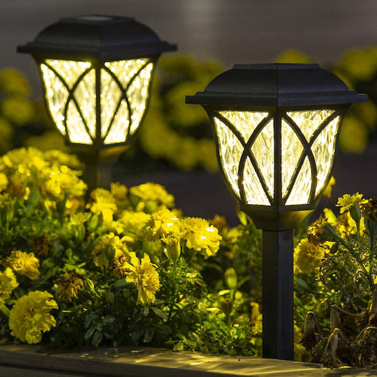 GloboStar Set of 6 Spiked Solar Light Lanterns 1W 100lm Warm White 3000K with Photocell IP65