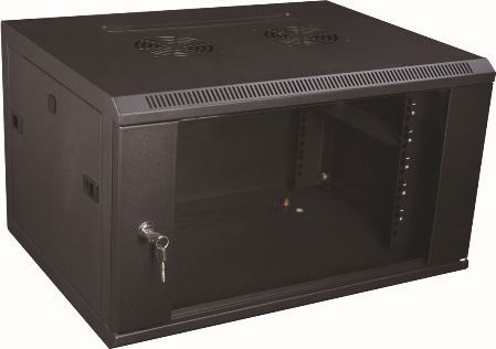 Wall Mounted Rack Cabinet 4U 54x45x17.8cm Black 206404