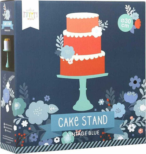 A Little Lovely Company Vintage Cake Stand Blue 29.7x29.7x20.2cm