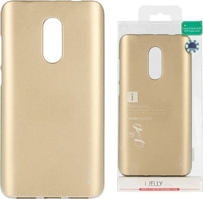 Mercury iJelly Metal Metallic Back Cover Gold (Redmi 5 Plus)