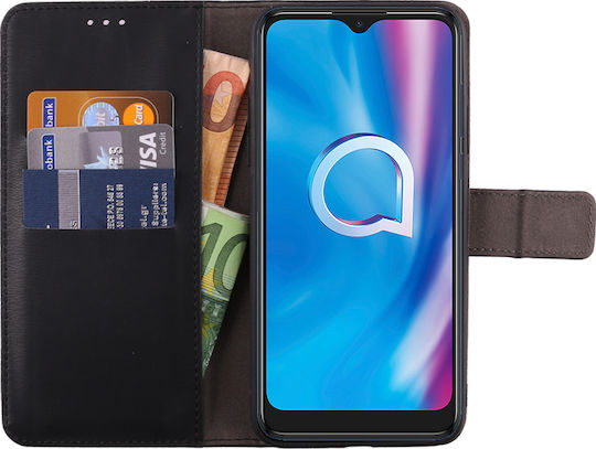 Volte-Tel Wallet Δερματίνης Μαύρο (Alcatel 1S 2020, 1V 2020, 3L 2020)