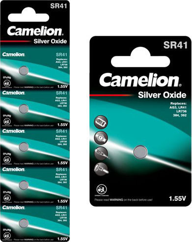 Camelion Батерии Сребърен оксид За часовници SR41 1.55V 5бр