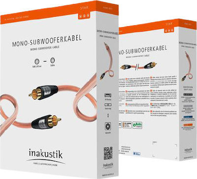 Inakustik Star Mono Subwoofer Cable RCA male - RCA male 5m (00308251)