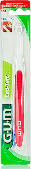 GUM End Tuft 308 Οδοντόβουρτσα Soft Κόκκινο
