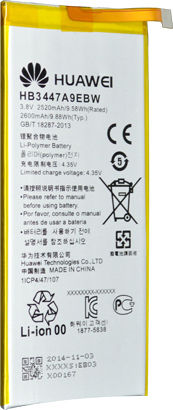 Huawei HB3447A9EBW Replacement Battery 2600mAh for Huawei P8