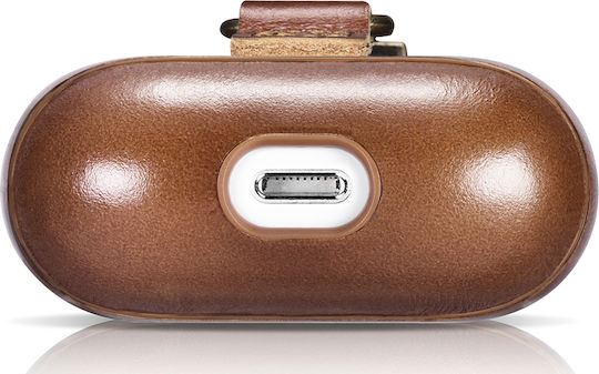 iCarer Vintage Leather Case with Keychain Brown for Apple AirPods 3