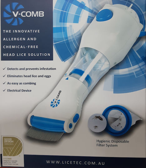 V-Comb Licetec Electrical Lice Comb Αντιφθειρικό Χτενάκι για Παιδιά
